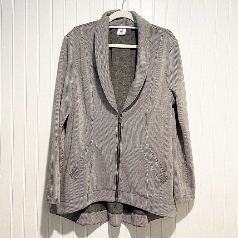 Cabi Drop Off Jacket Pinstripes Size Large
